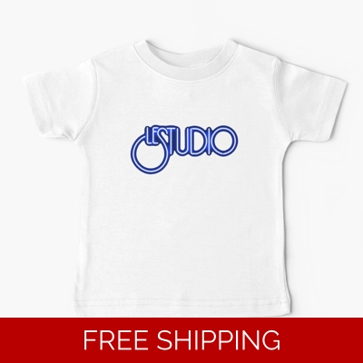 Le Studio Baby T-Shirt White & Blue Logo